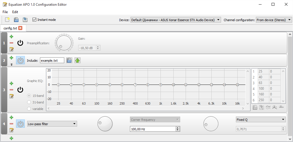 Peace equalizer interface